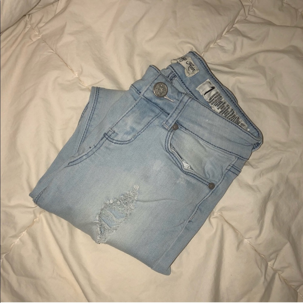 Blue Ripped Skinny Jeans